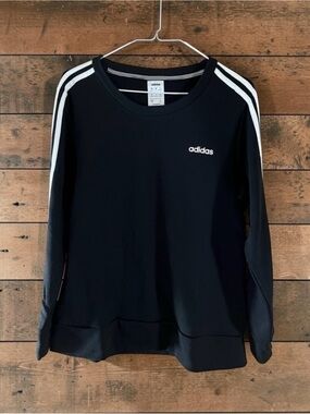 Adidas Black Crew Pullover Sweatshirt